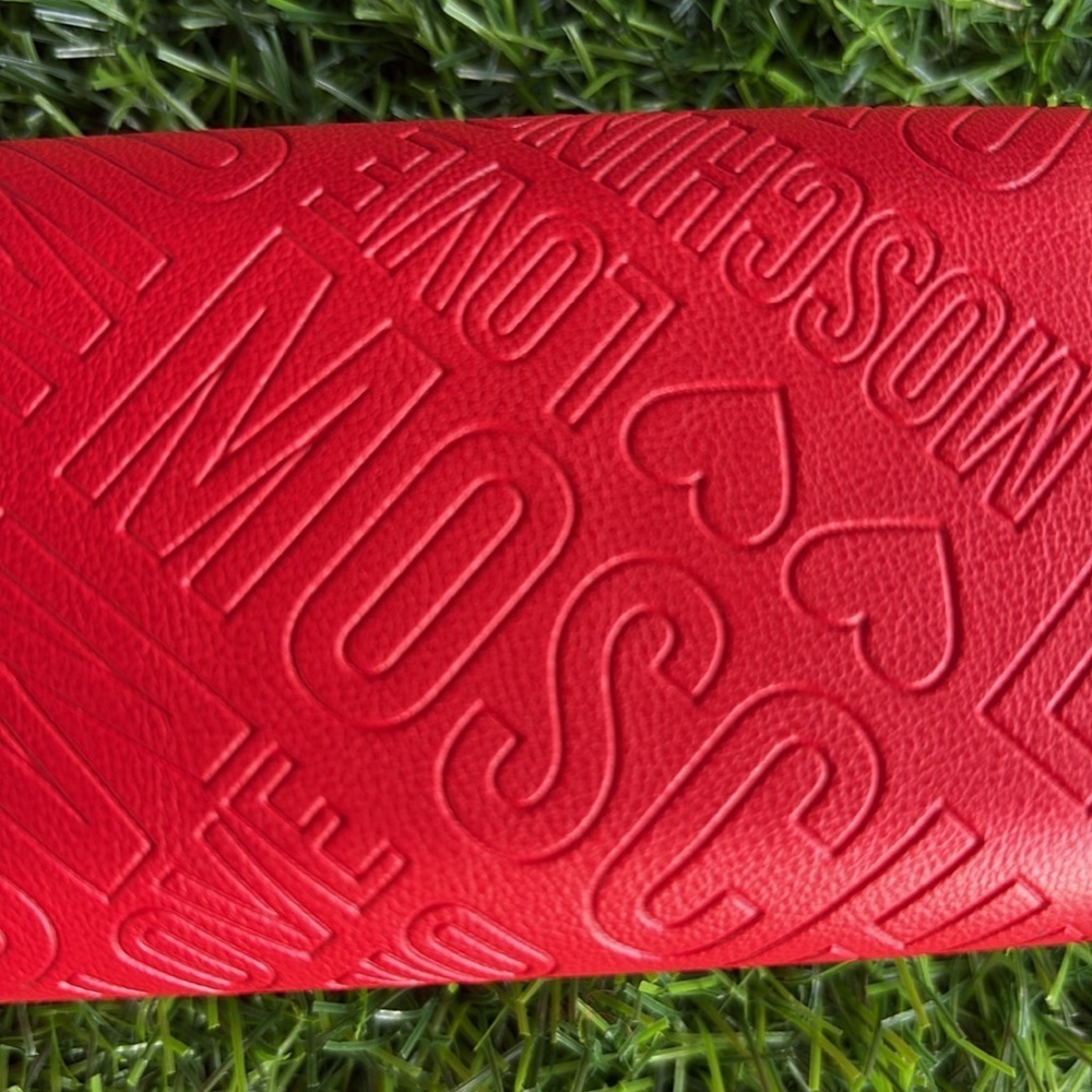 LOVE MOSCHINO Luxury Designer Hard Shell Red Sunglass Eyeglass Case - Picture 7 of 7